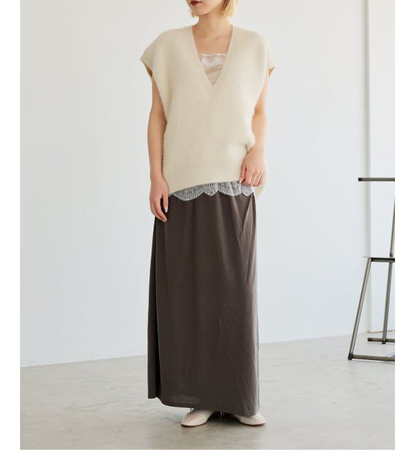 IENA LA BOUCLE「IENA LA BOUCLE フォックス カシミヤ V ベスト」|ベスト・ジレ|
