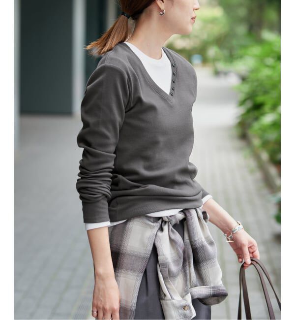 SLOBE IENA「《2枚セット》HANES/ヘインズ SLOBE別注 2PACK リブロンTEE」|Tシャツ・カットソー|
