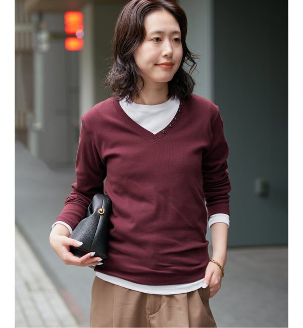 SLOBE IENA「《2枚セット》HANES/ヘインズ SLOBE別注 2PACK リブロンTEE」|Tシャツ・カットソー|