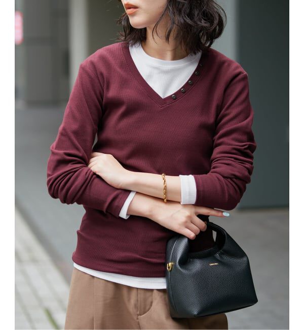 SLOBE IENA「《2枚セット》HANES/ヘインズ SLOBE別注 2PACK リブロンTEE」|Tシャツ・カットソー|