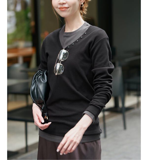 SLOBE IENA「《2枚セット》HANES/ヘインズ SLOBE別注 2PACK リブロンTEE」|Tシャツ・カットソー|