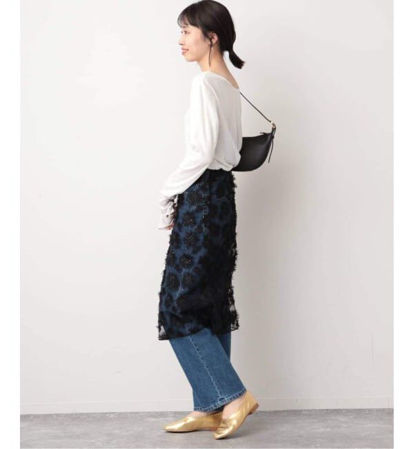 SLOBE IENA「《追加2》miller SLOBE別注 SHEER RIB クルーネック」|Tシャツ・カットソー|