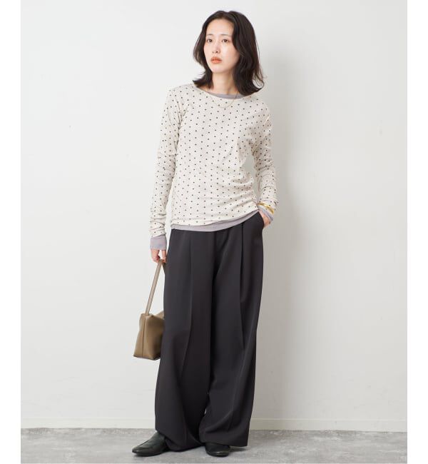 SLOBE IENA「《追加2》miller SLOBE別注 SHEER RIB クルーネック」|Tシャツ・カットソー|