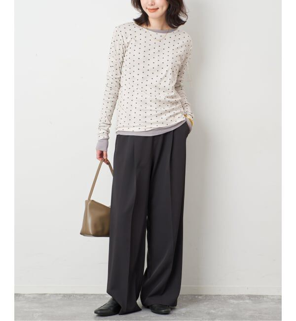 SLOBE IENA「《追加2》miller SLOBE別注 SHEER RIB クルーネック」|Tシャツ・カットソー|