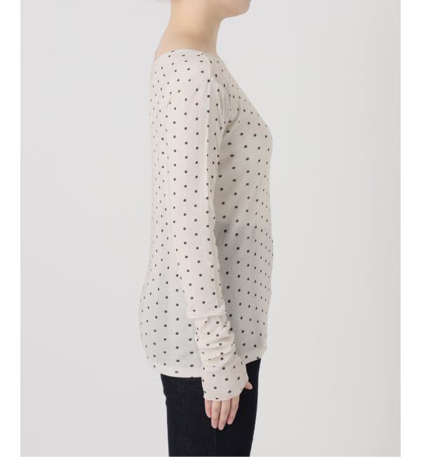 SLOBE IENA「《追加2》miller SLOBE別注 SHEER RIB クルーネック」|Tシャツ・カットソー|