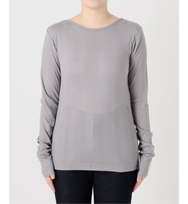 SLOBE IENA「《追加2》miller SLOBE別注 SHEER RIB クルーネック」|Tシャツ・カットソー|