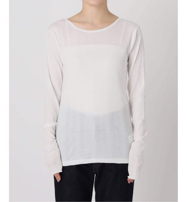 SLOBE IENA「《追加2》miller SLOBE別注 SHEER RIB クルーネック」|Tシャツ・カットソー|