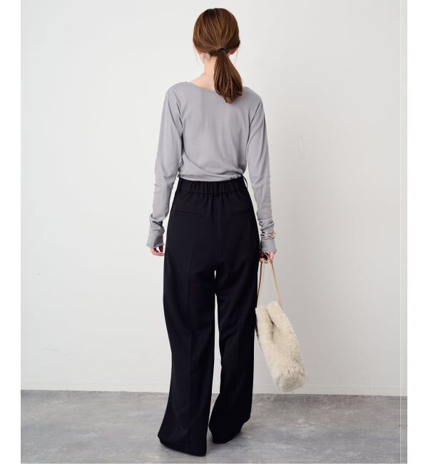 SLOBE IENA「《追加2》miller SLOBE別注 SHEER RIB クルーネック」|Tシャツ・カットソー|