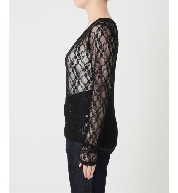 SLOBE IENA「《WEB限定/追加予約》Vネックレーストップス」|Tシャツ・カットソー|
