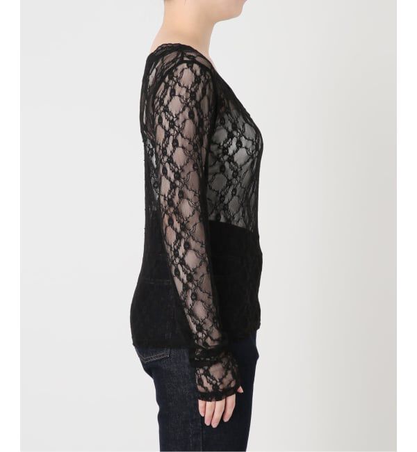 SLOBE IENA「《WEB限定/追加予約》Vネックレーストップス」|Tシャツ・カットソー|