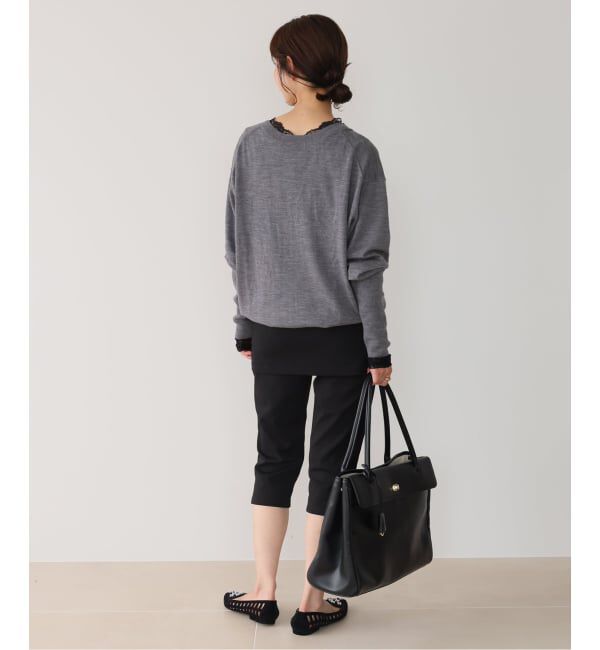 SLOBE IENA「《WEB限定/追加予約》Vネックレーストップス」|Tシャツ・カットソー|