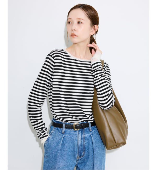 SLOBE IENA「《WEB限定カラーあり/追加8予約》レイヤードスリーブロンTEE」|Tシャツ・カットソー|