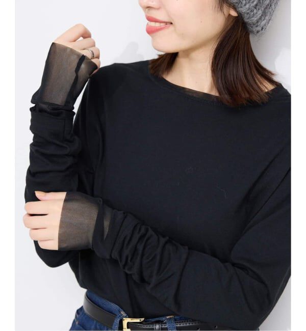 SLOBE IENA「《WEB限定カラーあり/追加8予約》レイヤードスリーブロンTEE」|Tシャツ・カットソー|