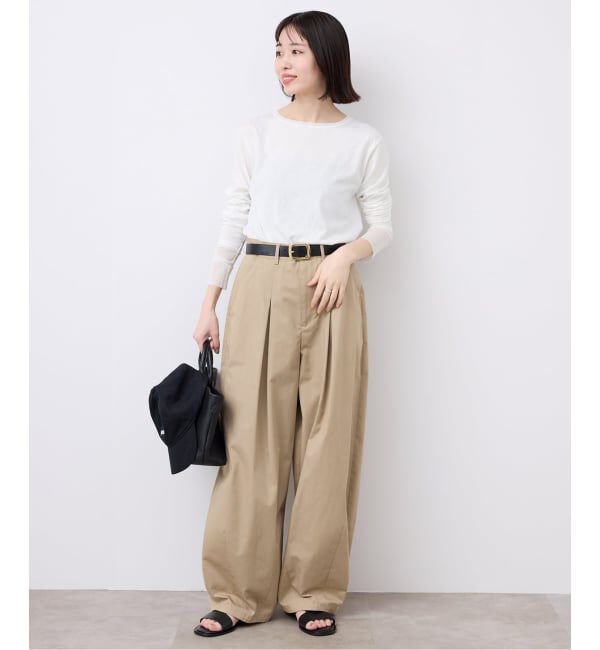 SLOBE IENA「《WEB限定カラーあり/追加8予約》レイヤードスリーブロンTEE」|Tシャツ・カットソー|