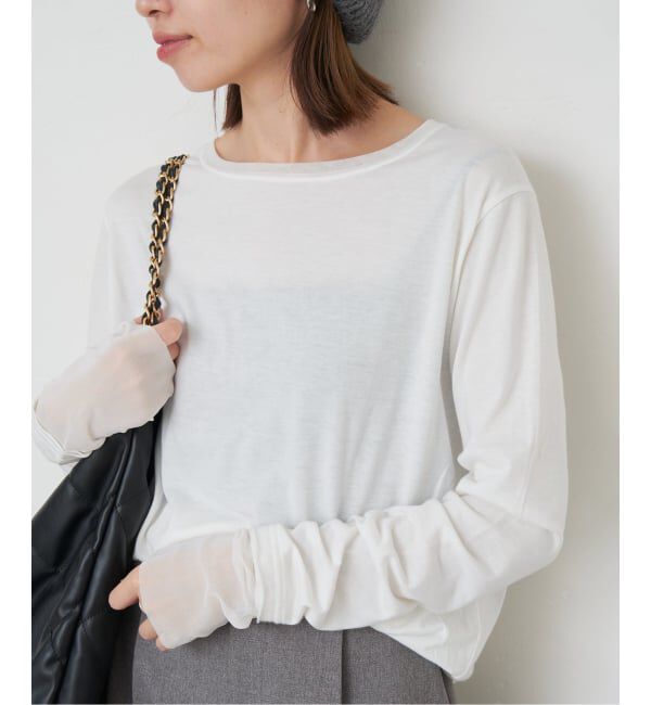 SLOBE IENA「《WEB限定カラーあり/追加8予約》レイヤードスリーブロンTEE」|Tシャツ・カットソー|