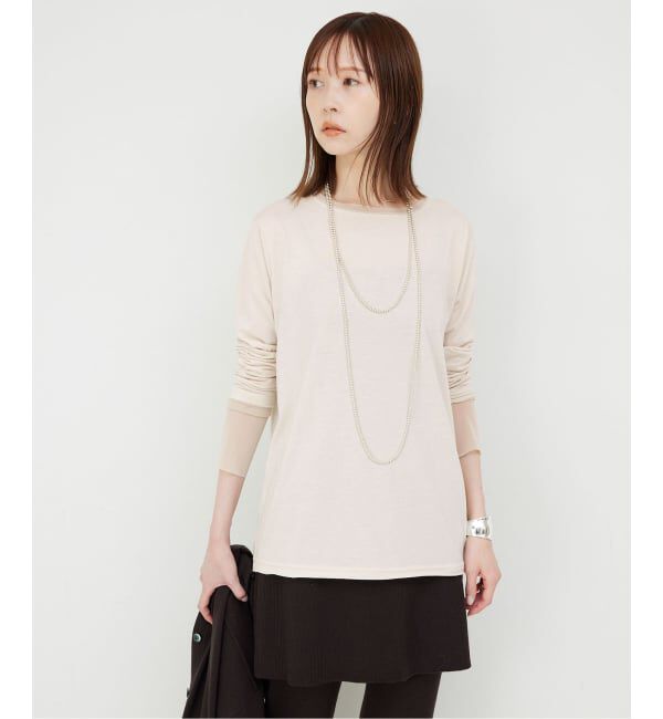 SLOBE IENA「《WEB限定カラーあり/追加8予約》レイヤードスリーブロンTEE」|Tシャツ・カットソー|