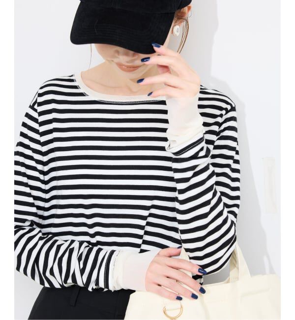 SLOBE IENA「《WEB限定カラーあり/追加8予約》レイヤードスリーブロンTEE」|Tシャツ・カットソー|
