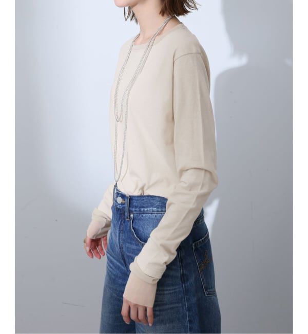 SLOBE IENA「《WEB限定カラーあり/追加8予約》レイヤードスリーブロンTEE」|Tシャツ・カットソー|