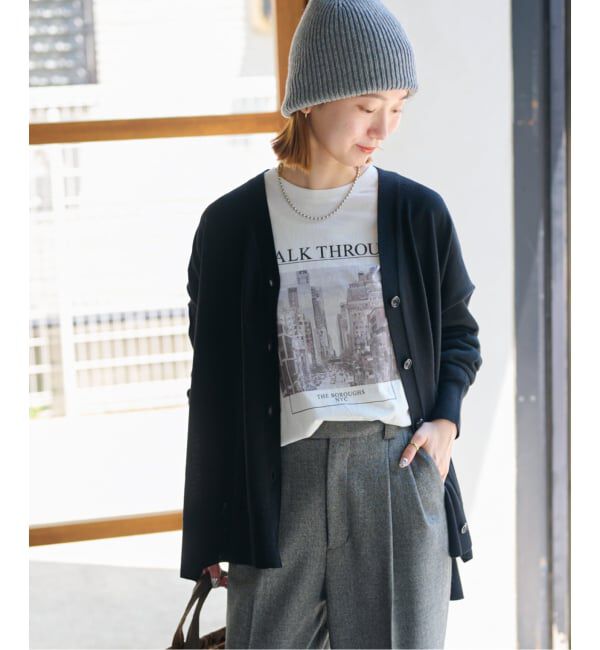 JOURNAL STANDARD relume「《一部WEB限定追加 / 新色》BiellaYarnワイドVネックカーディガン」|カーディガン|ブラック