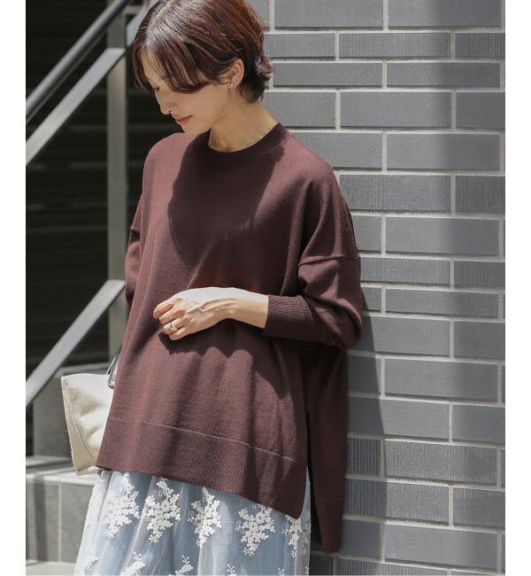 JOURNAL STANDARD relume「《追加 / 新色》BiellaYarnワイドクルーネックプルオーバー」|ニット・セーター|ブラウン B