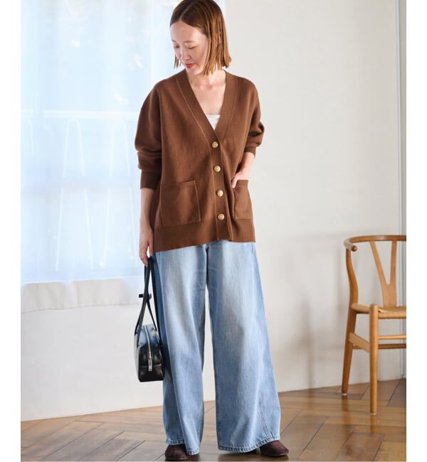JOURNAL STANDARD relume「《一部WEB限定追加予約3》コットンカシミヤミックスダブルニットVネックカーディガン」|カーディガン|
