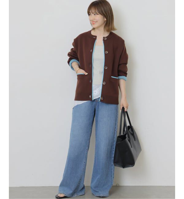JOURNAL STANDARD relume「《一部WEB限定追加予約5》ダブルニットコントラストカーディガン」|カーディガン|