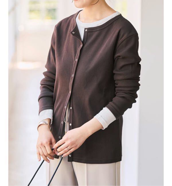 Spick and Span「《2枚セット》カーデ*ロンTレイヤードジャージ」|Tシャツ・カットソー|