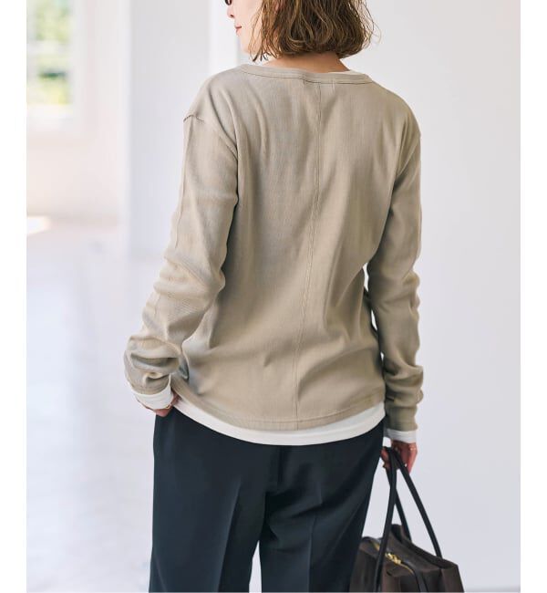 Spick and Span「《2枚セット》カーデ*ロンTレイヤードジャージ」|Tシャツ・カットソー|