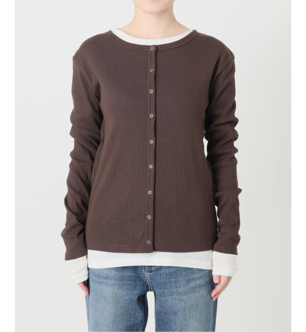 Spick and Span「《2枚セット》カーデ*ロンTレイヤードジャージ」|Tシャツ・カットソー|