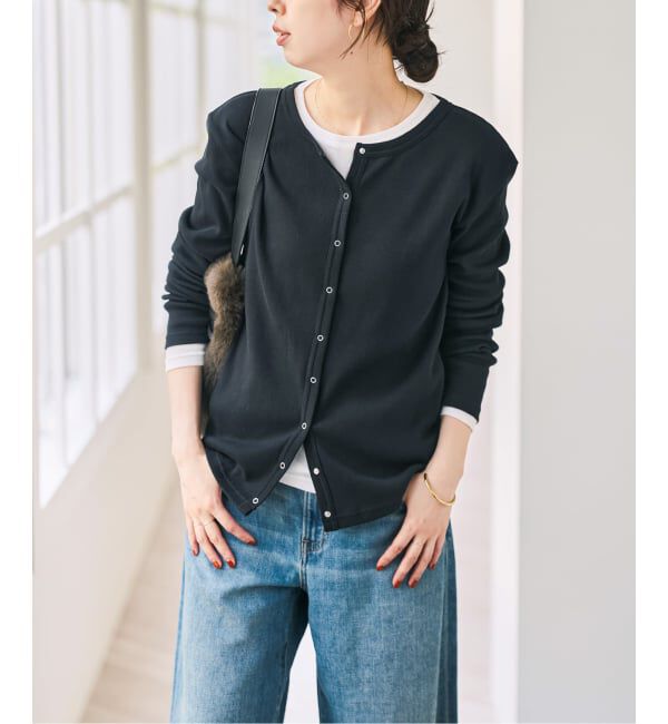Spick and Span「《2枚セット》カーデ*ロンTレイヤードジャージ」|Tシャツ・カットソー|