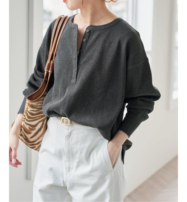 Spick and Span「《WEB限定 / 追加》2枚SETヘンリーネックプルオーバー」|Tシャツ・カットソー|