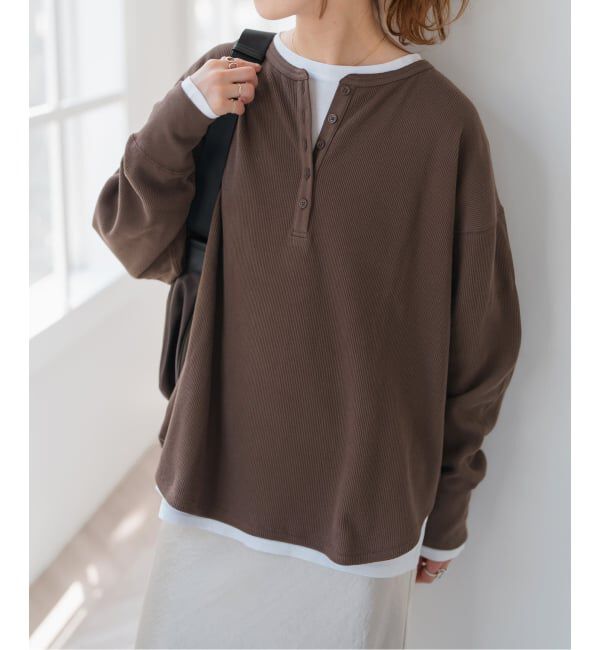 Spick and Span「《WEB限定 / 追加》2枚SETヘンリーネックプルオーバー」|Tシャツ・カットソー|