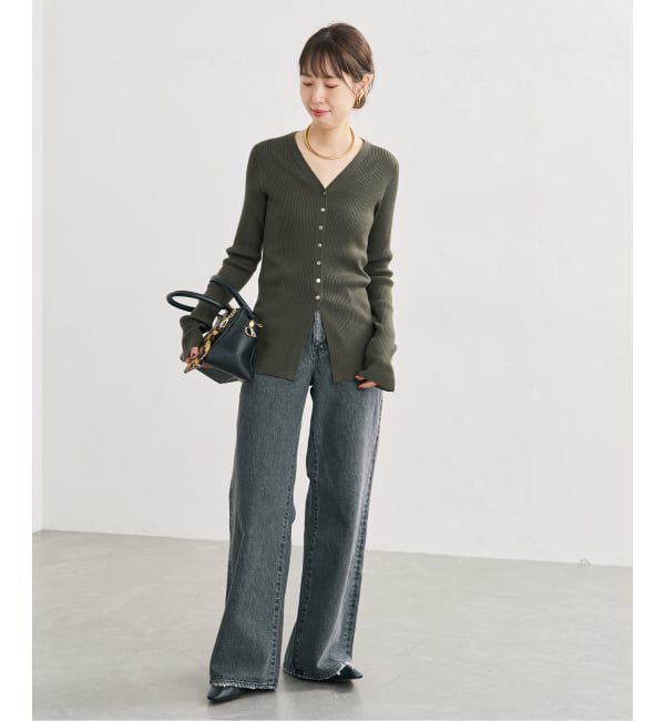 Spick and Span「ウォッシャブルリブカーディガン」|カーディガン|