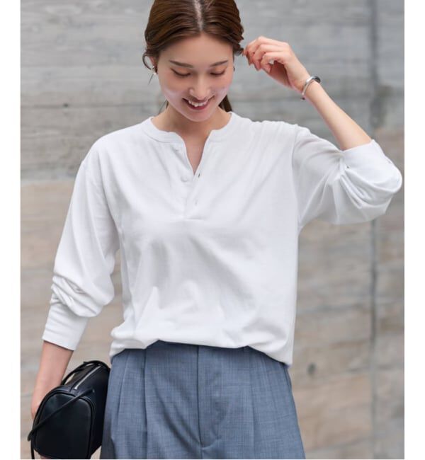 FRAMeWORK「≪新色 /追加≫Healthknit/ヘルスニット ヘンリーロングスリーブ」|Tシャツ・カットソー|