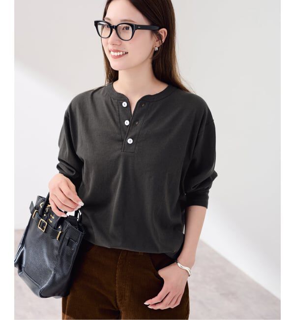 FRAMeWORK「≪新色 /追加≫Healthknit/ヘルスニット ヘンリーロングスリーブ」|Tシャツ・カットソー|