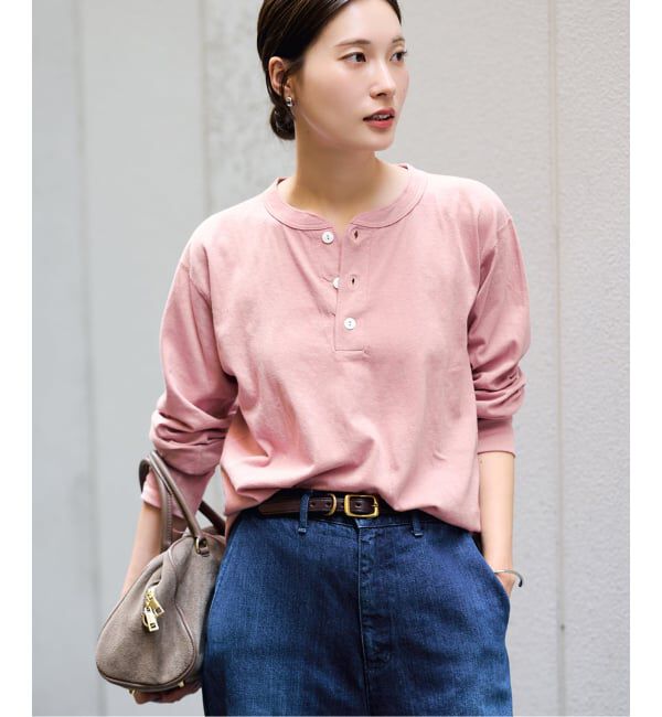 FRAMeWORK「≪新色 /追加≫Healthknit/ヘルスニット ヘンリーロングスリーブ」|Tシャツ・カットソー|