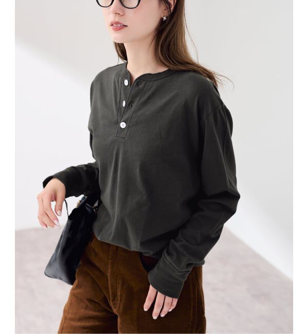FRAMeWORK「≪新色 /追加≫Healthknit/ヘルスニット ヘンリーロングスリーブ」|Tシャツ・カットソー|