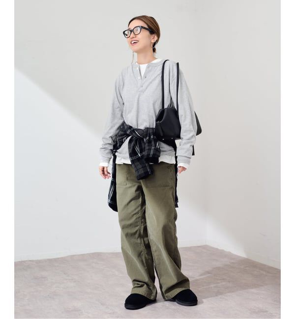 FRAMeWORK「≪新色 /追加≫Healthknit/ヘルスニット ヘンリーロングスリーブ」|Tシャツ・カットソー|