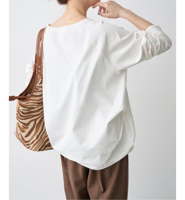 Spick and Span「《追加2予約》ボートネックバックタックプルオーバー」|Tシャツ・カットソー|ホワイト
