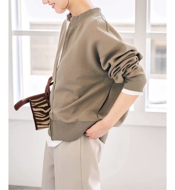 Spick and Span「《追加予約》ダンボールZIPカーディガン」|カーディガン|