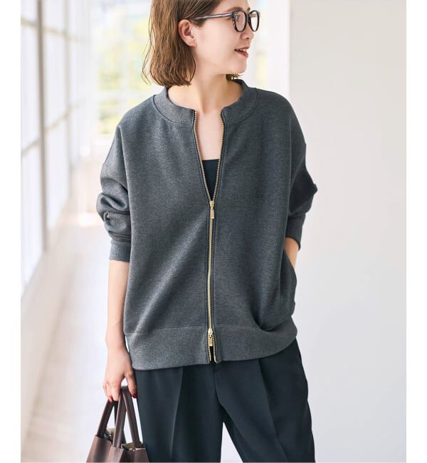 Spick and Span「《追加予約》ダンボールZIPカーディガン」|カーディガン|