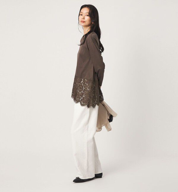 UNITED ARROWS green label relaxing「レース イレヘム プルオーバー カットソー」|Tシャツ・カットソー|