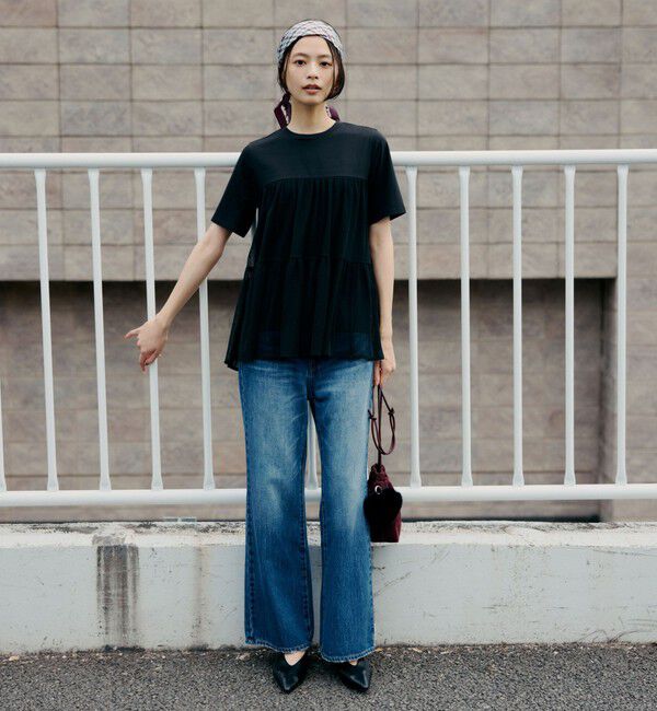 UNITED ARROWS green label relaxing「ドットチュール ティアード プルオーバー カットソー」|Tシャツ・カットソー|