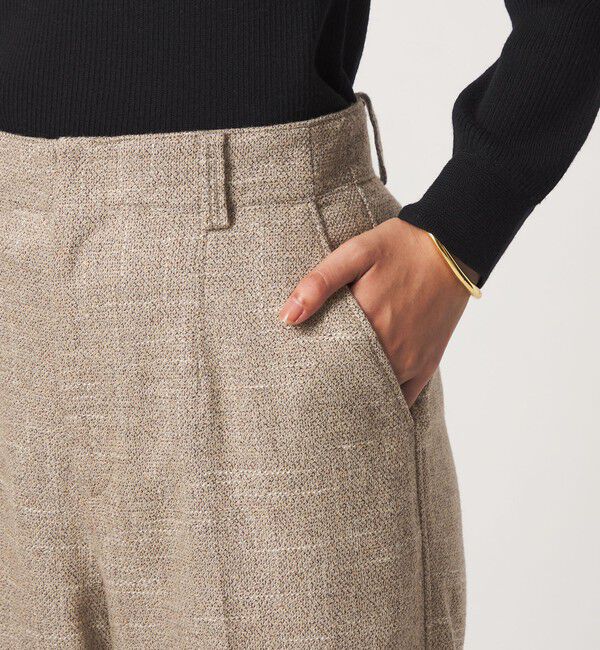 UNITED ARROWS green label relaxing「［size SHORT/TALLあり］スラブ ワイド ストレート パンツ」|スラックス|