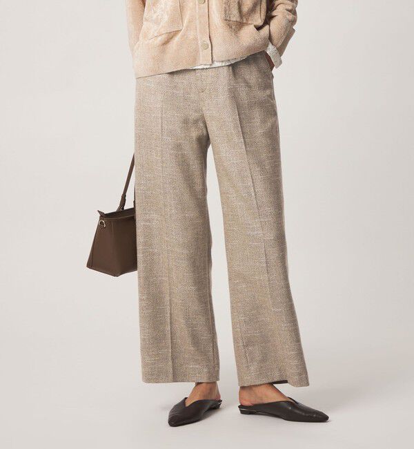 UNITED ARROWS green label relaxing「［size SHORT/TALLあり］スラブ ワイド ストレート パンツ」|スラックス|