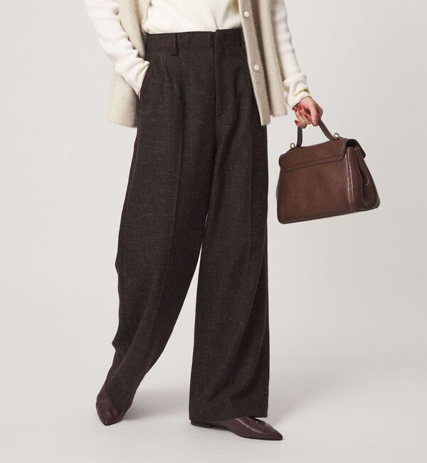 UNITED ARROWS green label relaxing「［size SHORT/TALLあり］スラブ ワイド ストレート パンツ」|スラックス|