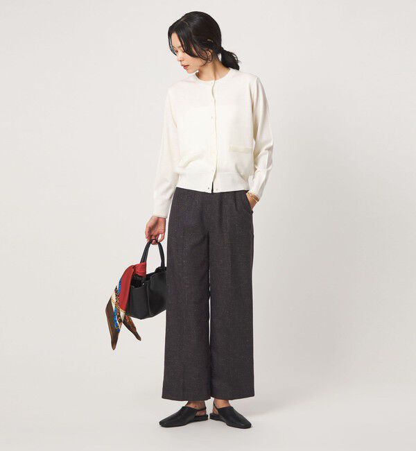 UNITED ARROWS green label relaxing「［size SHORT/TALLあり］スラブ ワイド ストレート パンツ」|スラックス|