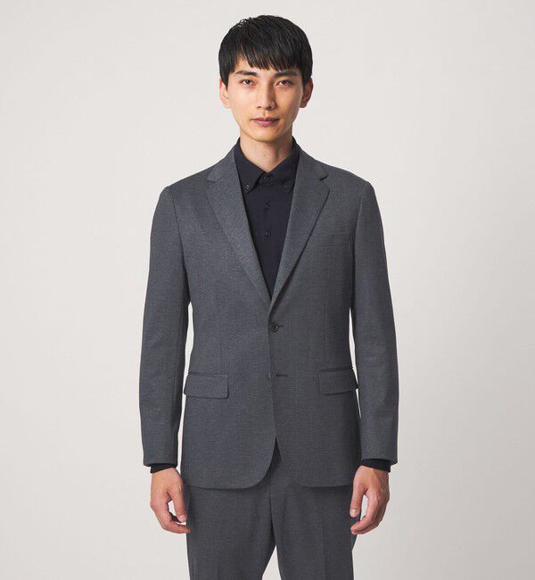 UNITED ARROWS green label relaxing「A+ プリントジャージー グレンプレイド 2B スタンダード セットアップ ジャケット -ストレッチ-」|テーラードジャケット|