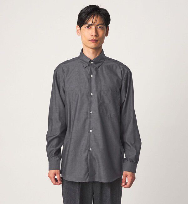 UNITED ARROWS green label relaxing「エブリット コットン ソリッド リラックス スナップ ボタンダウン シャツ -イージーアイロン-」|シャツ・ブラウス|