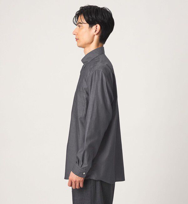 UNITED ARROWS green label relaxing「エブリット コットン ソリッド リラックス スナップ ボタンダウン シャツ -イージーアイロン-」|シャツ・ブラウス|